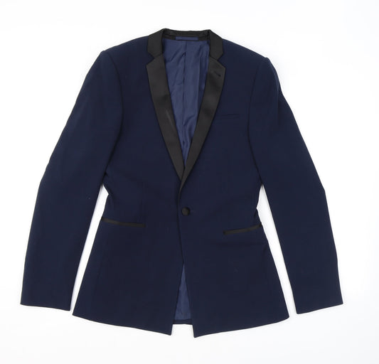 Mens UK Size 38 ASOS Regular Blue Suit Jacket
