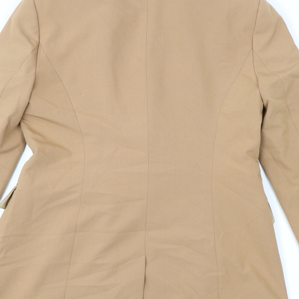 Topshop Womens Beige Polyester Jacket Blazer Size 8