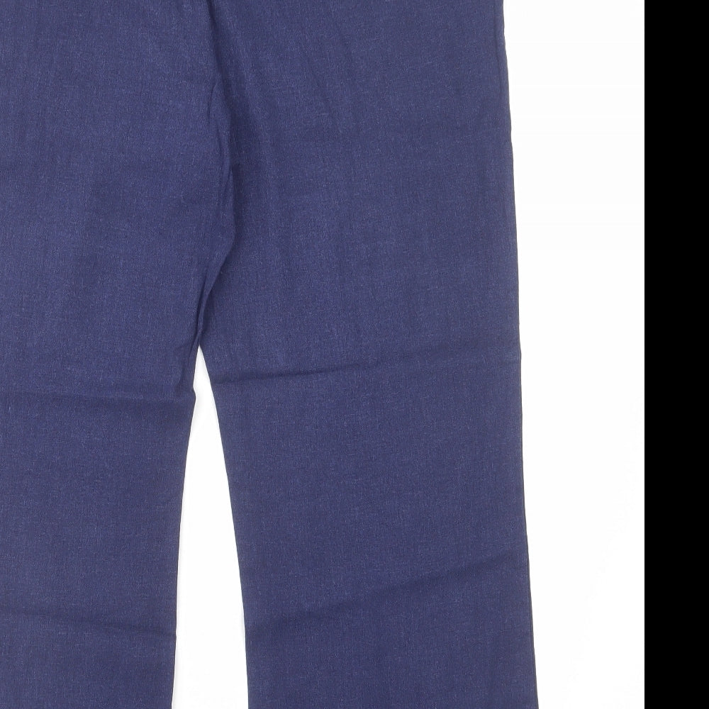 Womens UK Size 16 Label Be Regular Fit Blue Trousers