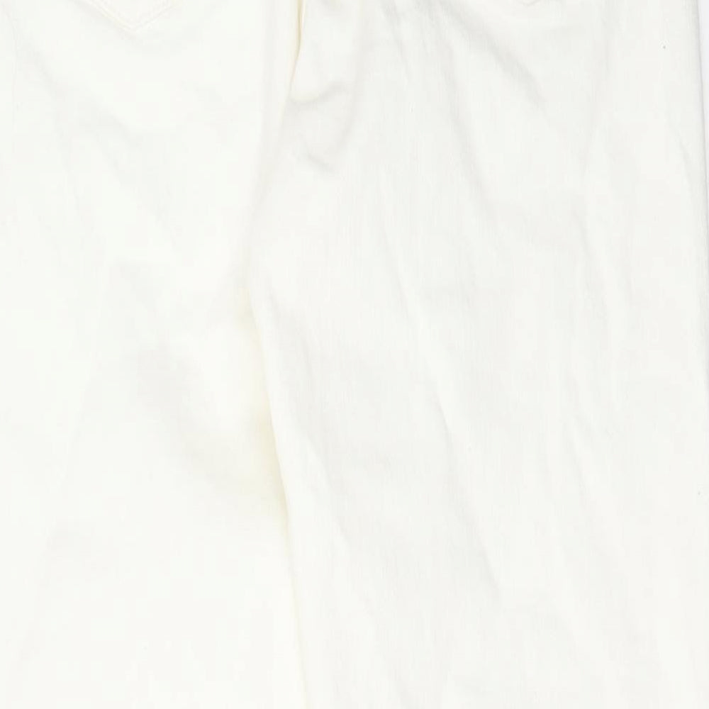 Womens UK Size 8 Marks and Spencer Regular Fit Tapered White Jeans