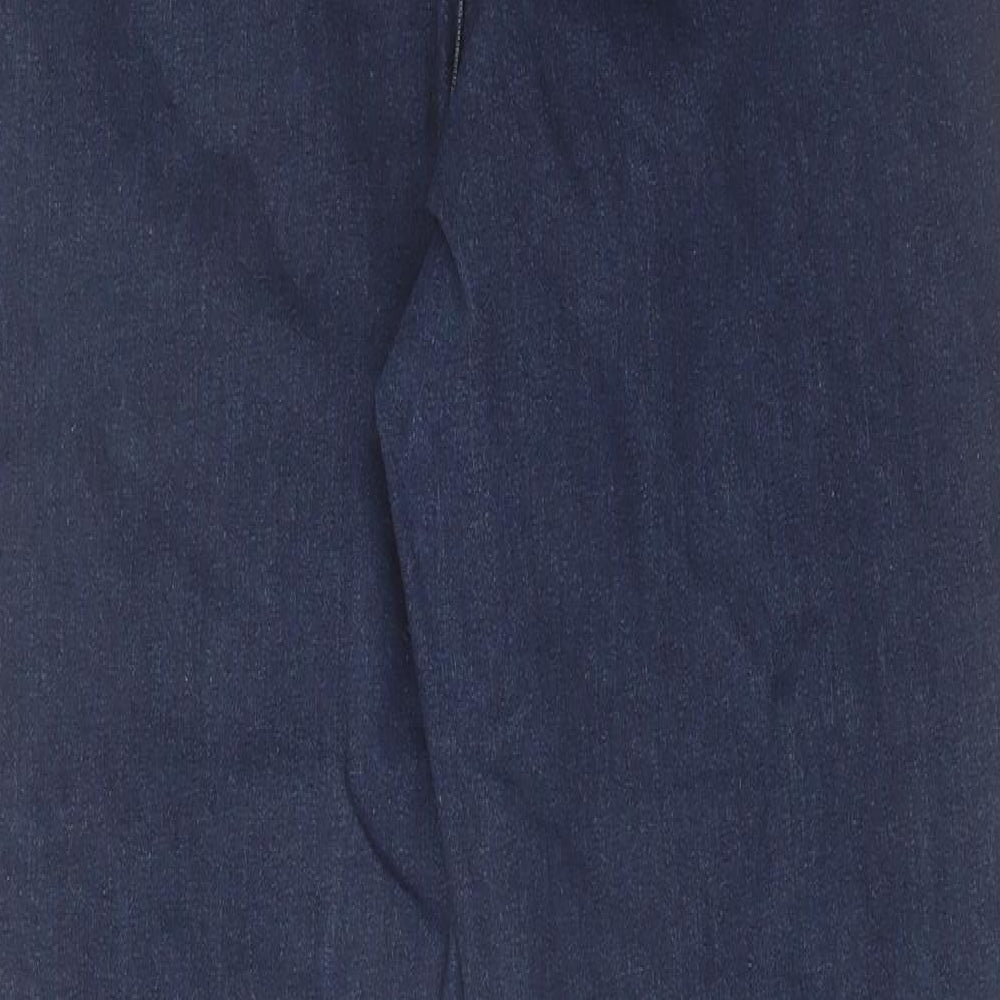 Misspap Womens Blue Cotton Skinny Jeans Size 12 L29 in Regular Zip