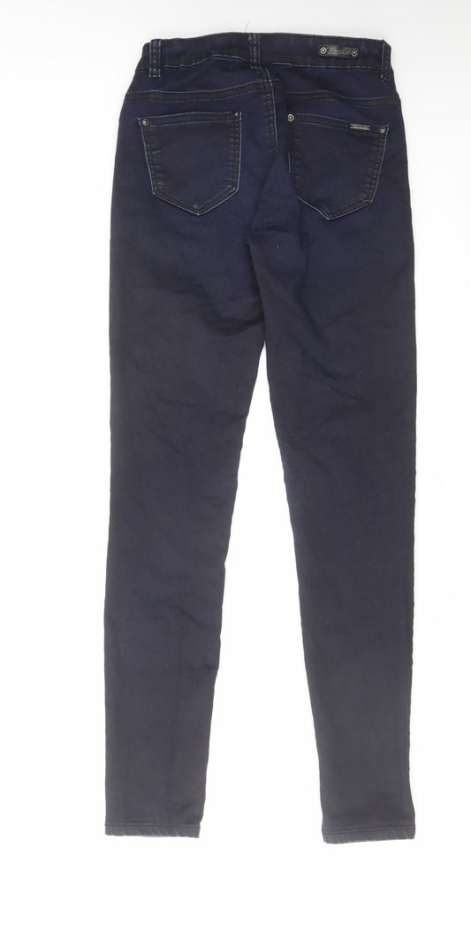 Womens UK Size 8 Toxik3 Regular Fit Skinny Blue Jeans