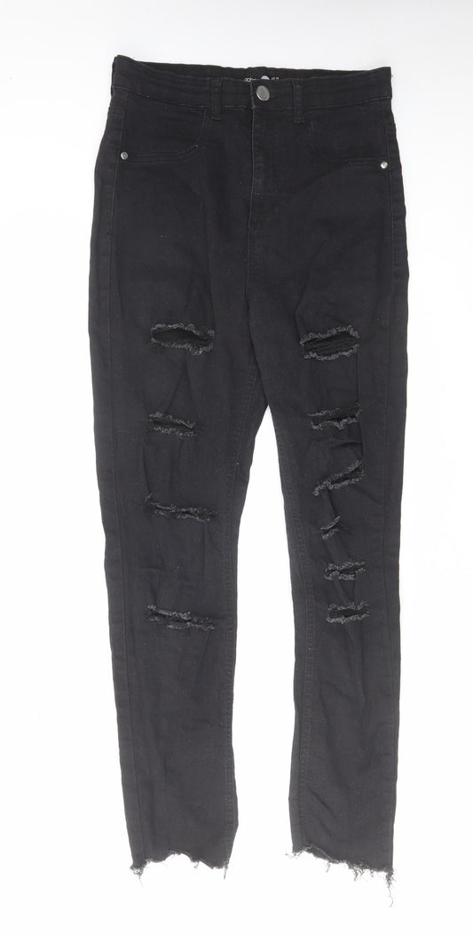 Womens UK Size 12 Boohoo Regular Fit Skinny Black Jeans