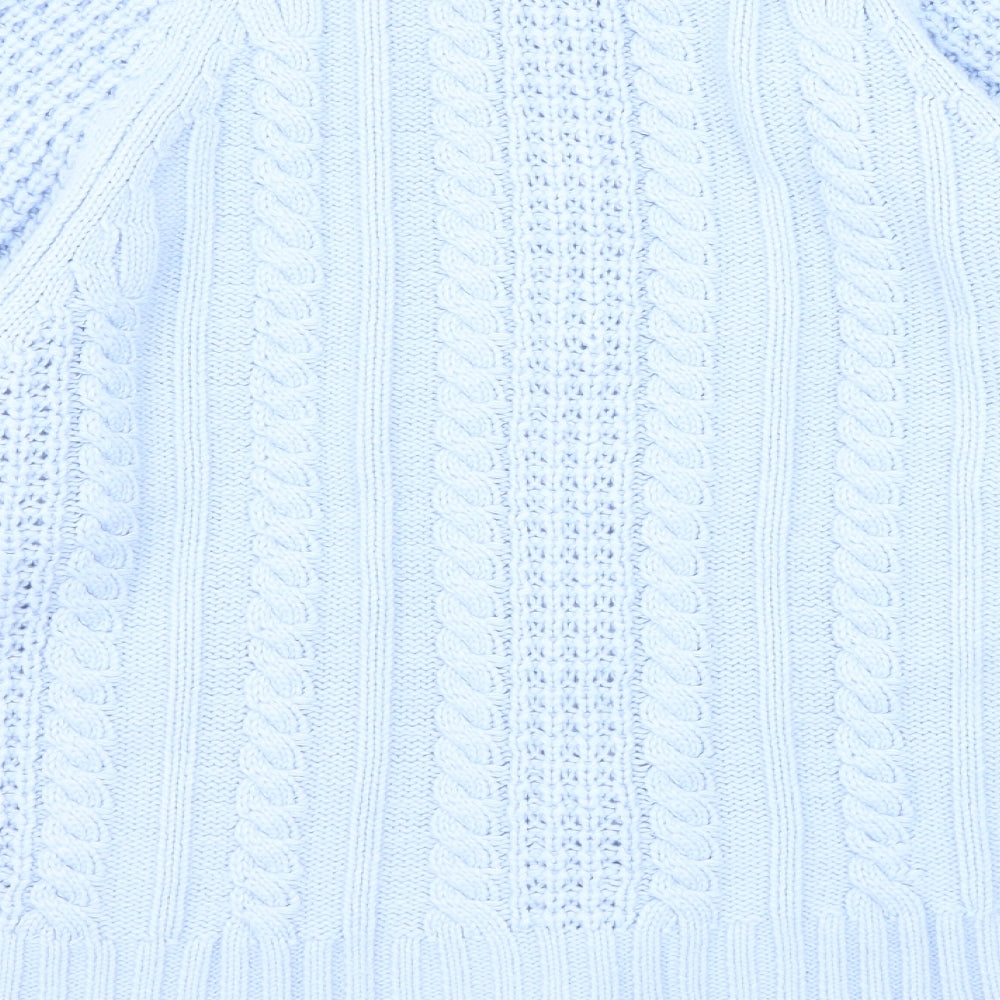 Womens UK Size L Lauren Taylor Blue Full Zip Jumper