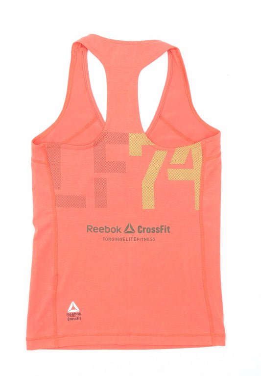 Reebok Womens Red Polyester Basic Tank Size XS Scoop Neck Pullover