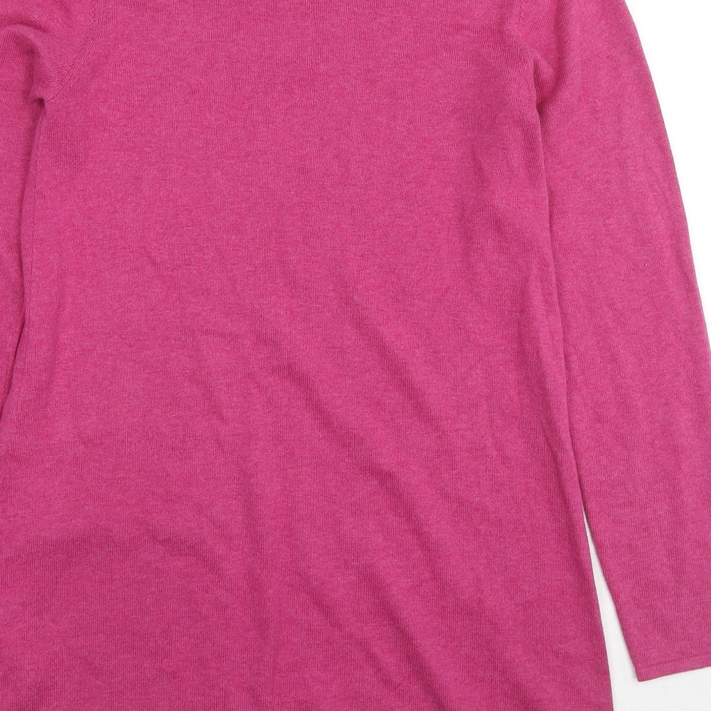 Womens UK Size 10 Marble Pink Tunic Jumper