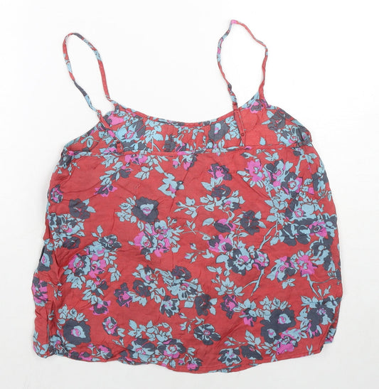 Jack Wills Womens Multicoloured Floral Viscose Camisole Tank Size 10 Scoop Neck