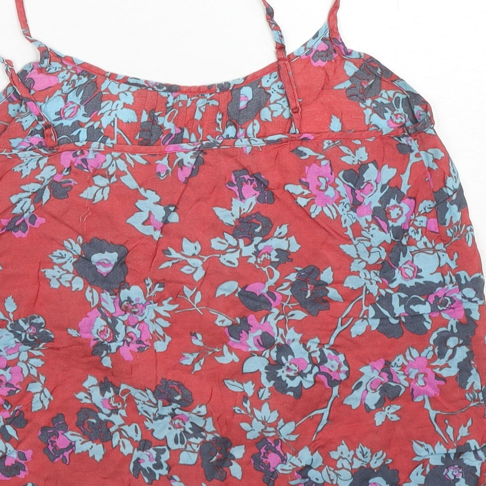Jack Wills Womens Multicoloured Floral Viscose Camisole Tank Size 10 Scoop Neck