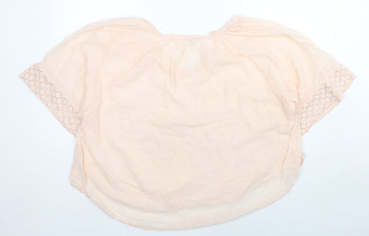 Womens UK Size XL Saint Tropez Clothing Beige Basic Blouse