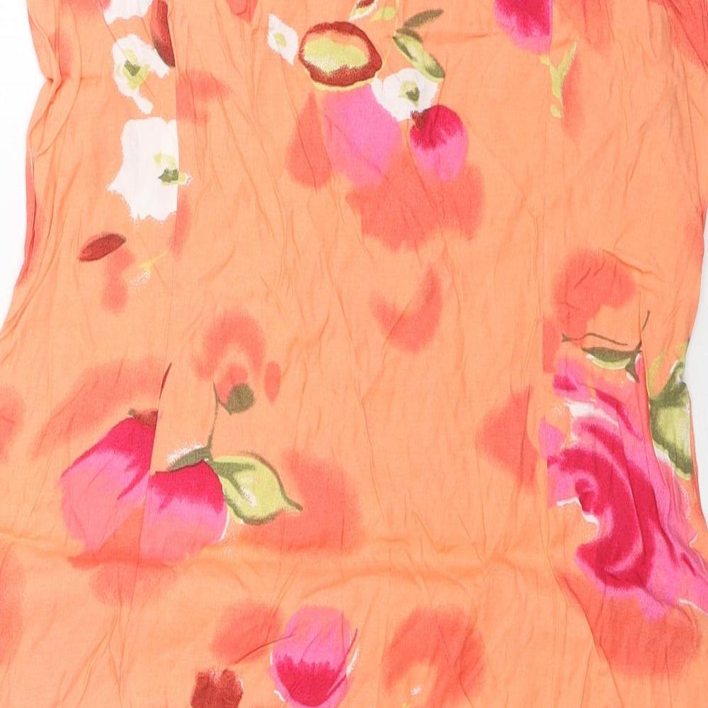 Dolce Vita Womens Multicoloured Floral Viscose Slip Dress Size M Square Neck Pullover