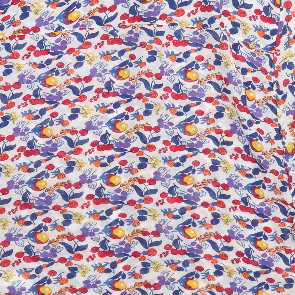 Womens UK Size 14 NEXT Multicoloured Basic Button-Up