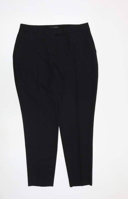 Womens UK Size 12 Dorothy Perkins Regular Fit Dress Pants Black Trousers