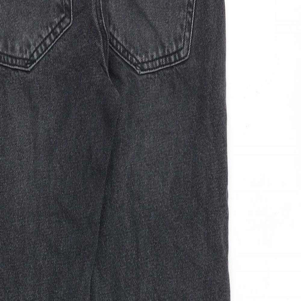Womens UK Size 12 Stradivarius Regular Fit Straight Grey Jeans