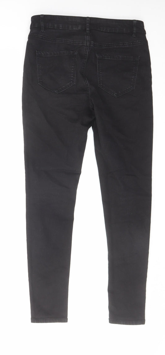 George Womens Black Cotton Skinny Jeans Size 10 L28 in Regular Zip