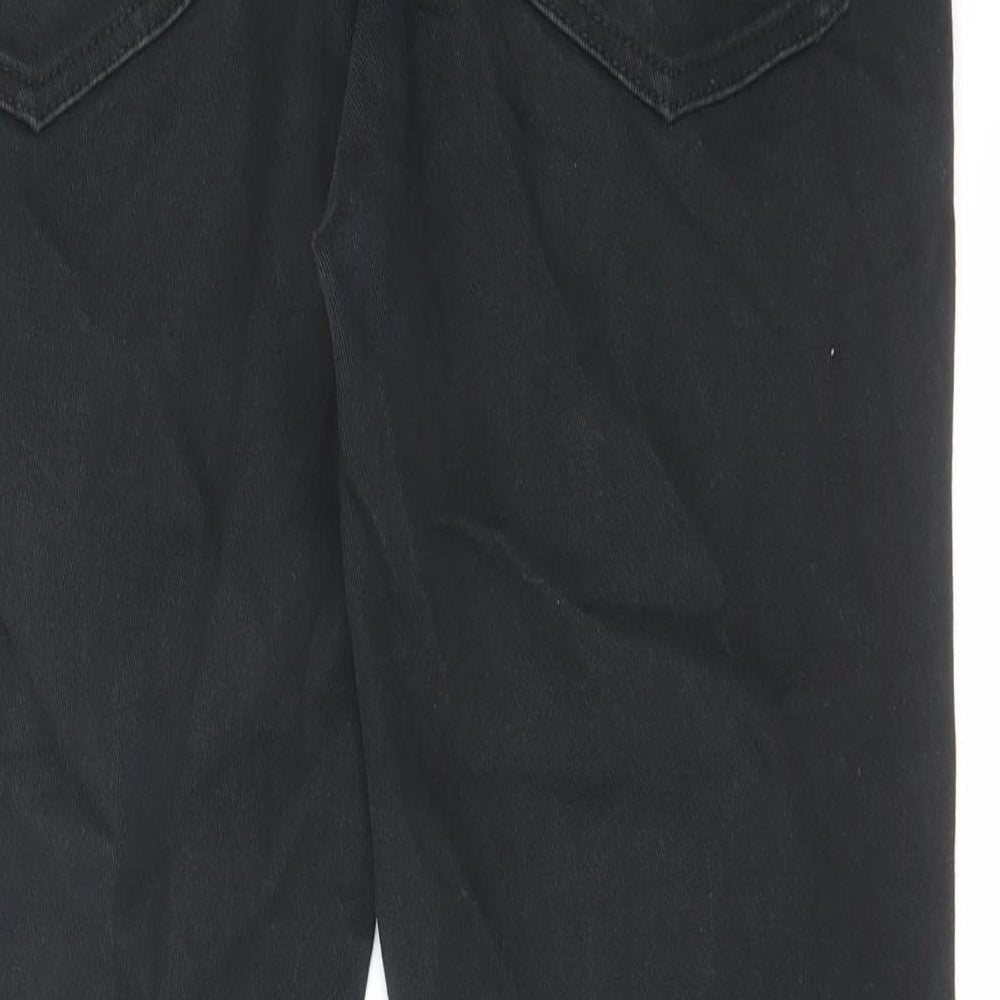 Denim & Co. Mens Black Cotton Straight Jeans Size 32 in L30 in Regular Zip