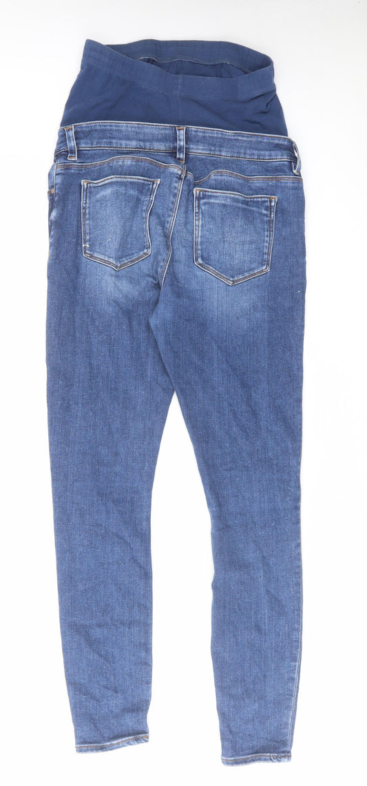 ASOS Womens Blue Cotton Skinny Jeans Size 8 L28 in Regular Button