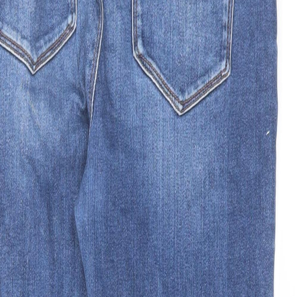 ASOS Womens Blue Cotton Skinny Jeans Size 8 L28 in Regular Button