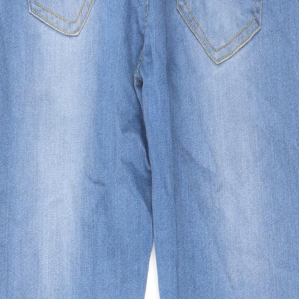 Boohoo Womens Blue Cotton Skinny Jeans Size 8 L28 in Regular