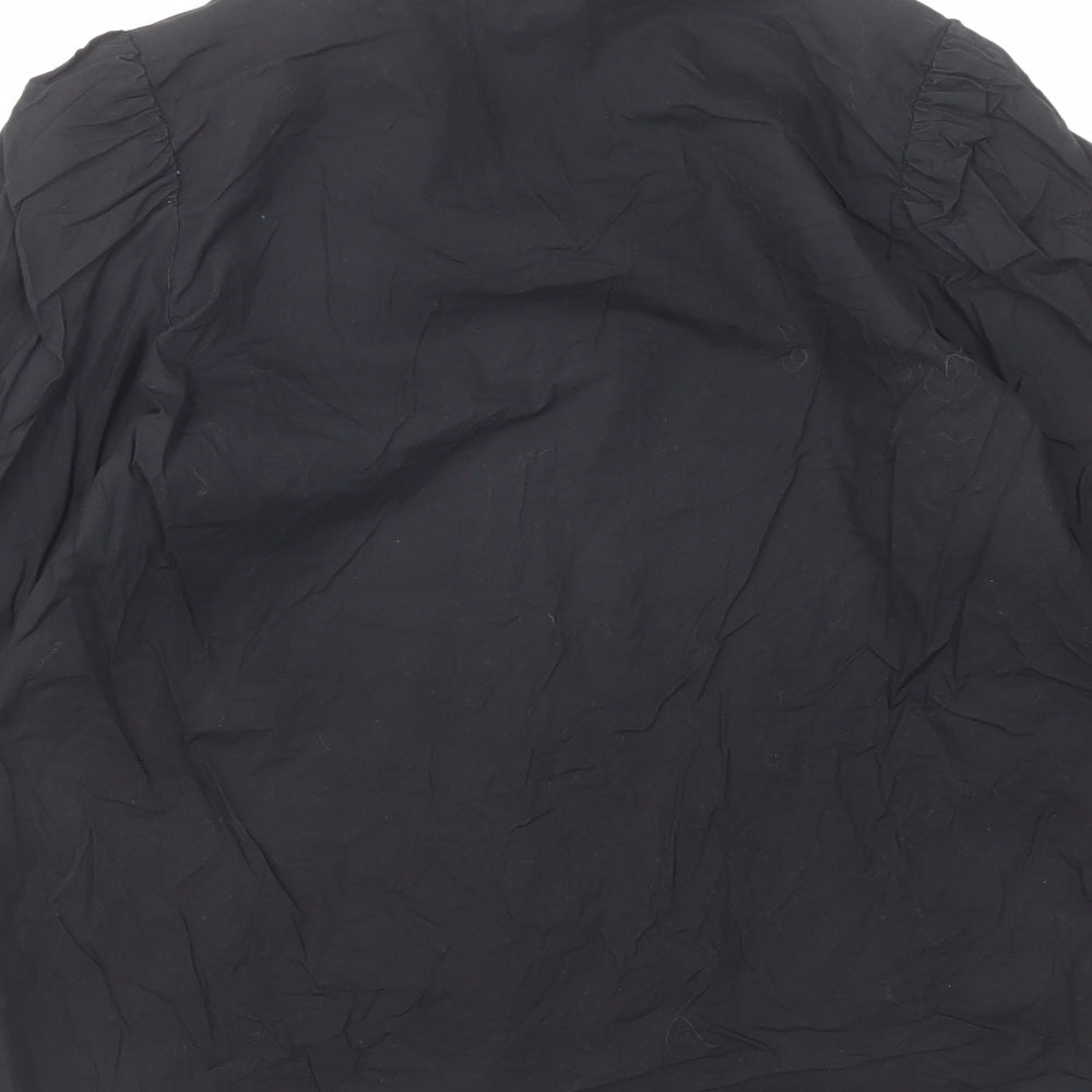 Womens UK Size XS Zara Black Basic Blouse