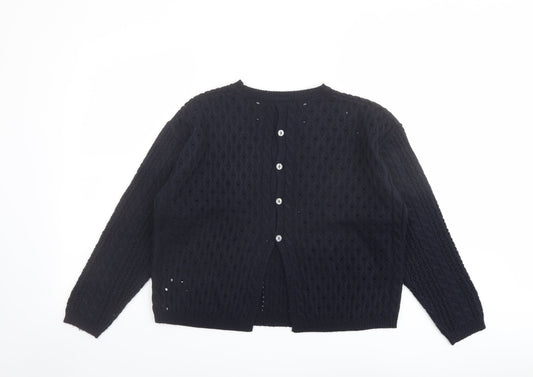 Womens UK Size 12 Marks and Spencer Blue Cardigan Jumper