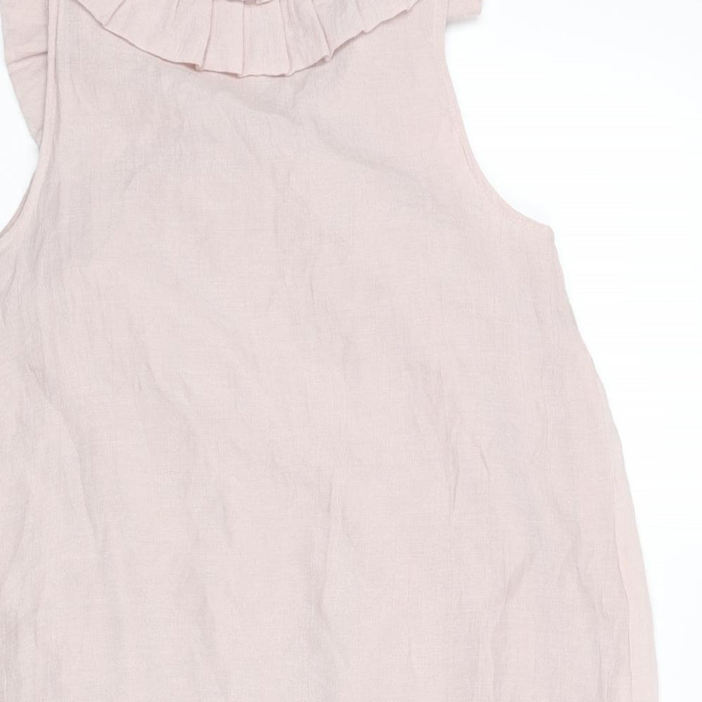 Womens UK Size 10 New Look Pink Basic Tank