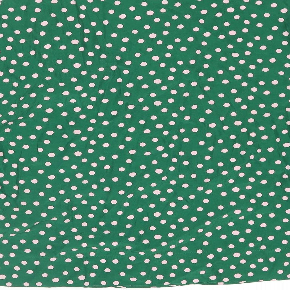Womens UK Size 6 Topshop Green Basic Blouse