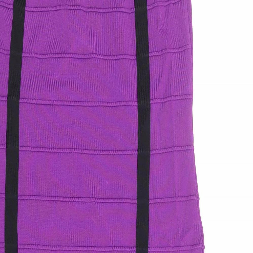 NEXT Womens Purple Viscose Bodycon Size 12 V-Neck Pullover