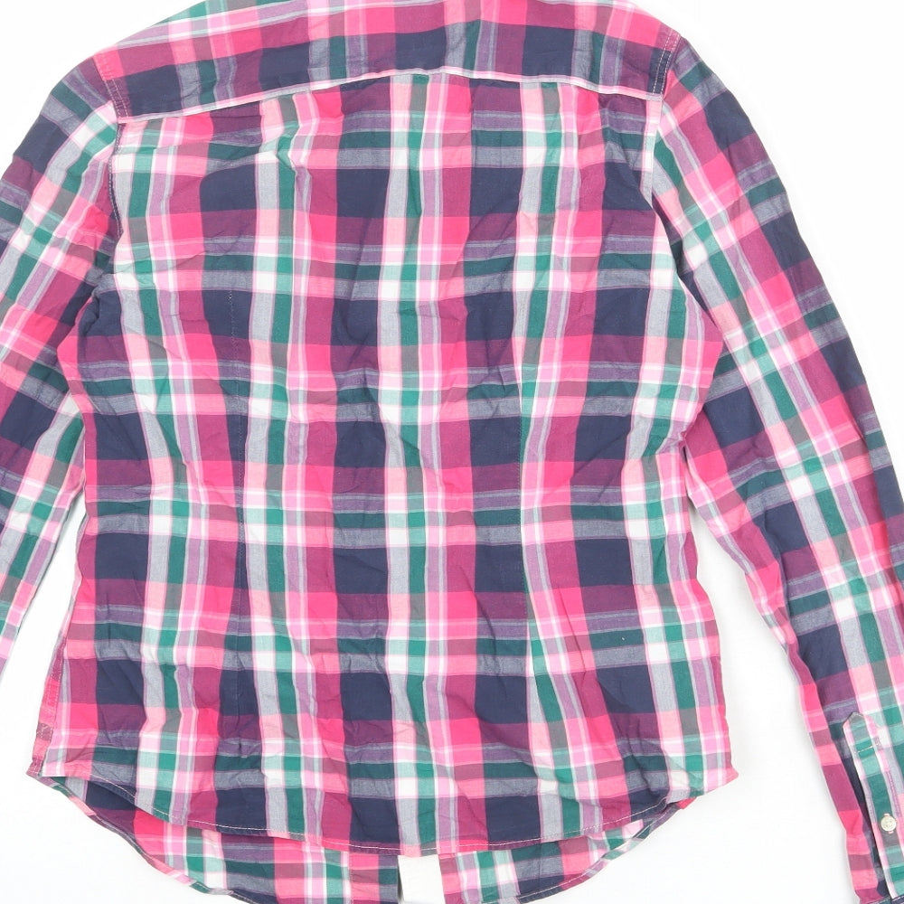 Jack Wills Womens Multicoloured Plaid 100% Cotton Basic Button-Up Size 8 Collared
