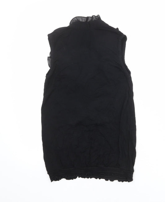 Womens UK Size 6 New Look Black Basic Blouse