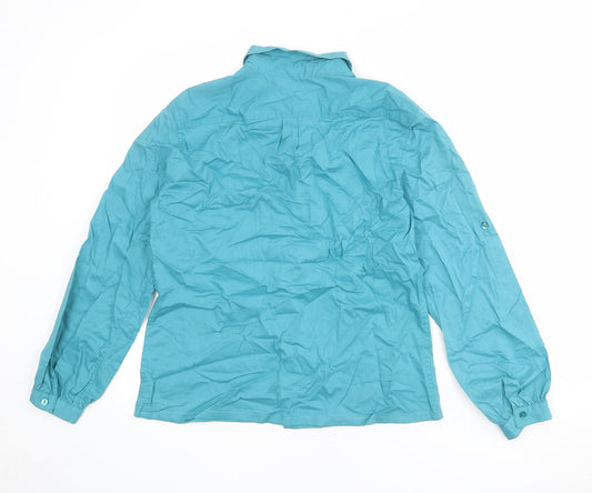 Womens UK Size S Gap Blue Basic Button-Up