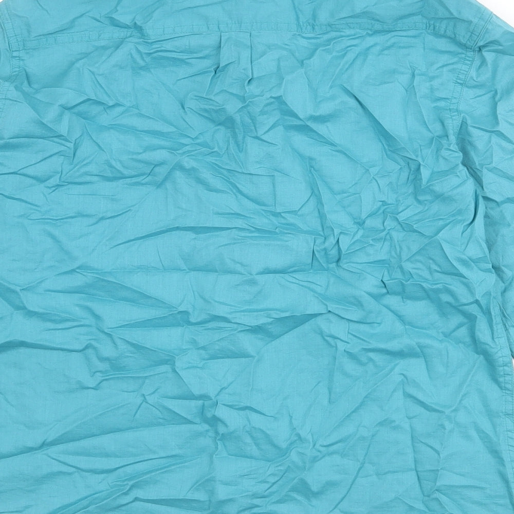 Womens UK Size S Gap Blue Basic Button-Up