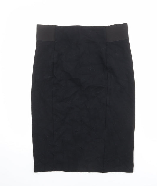 Dorothy Perkins Womens Black Viscose Bandage Skirt Size L