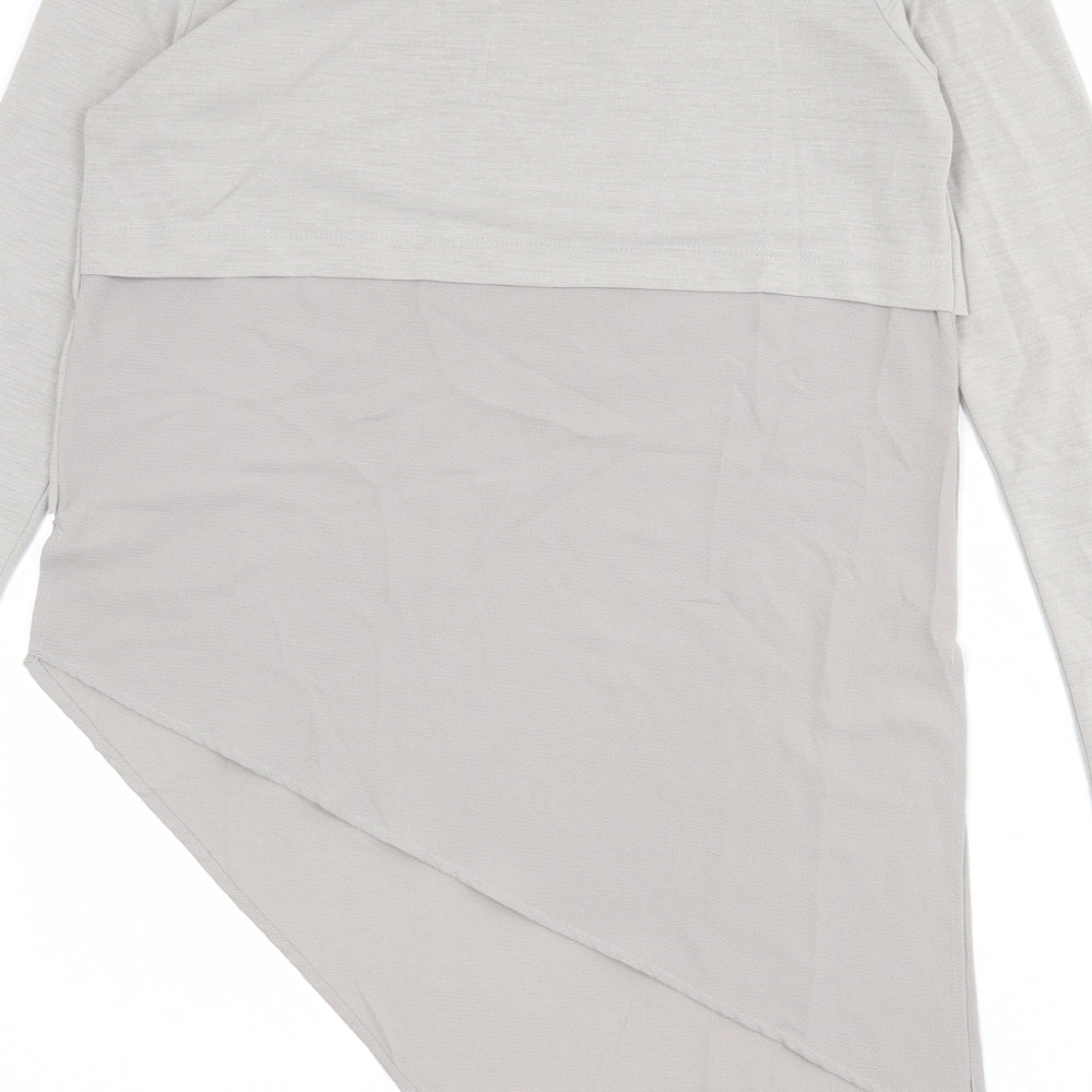Womens UK Size M Zara Grey Basic T-Shirt