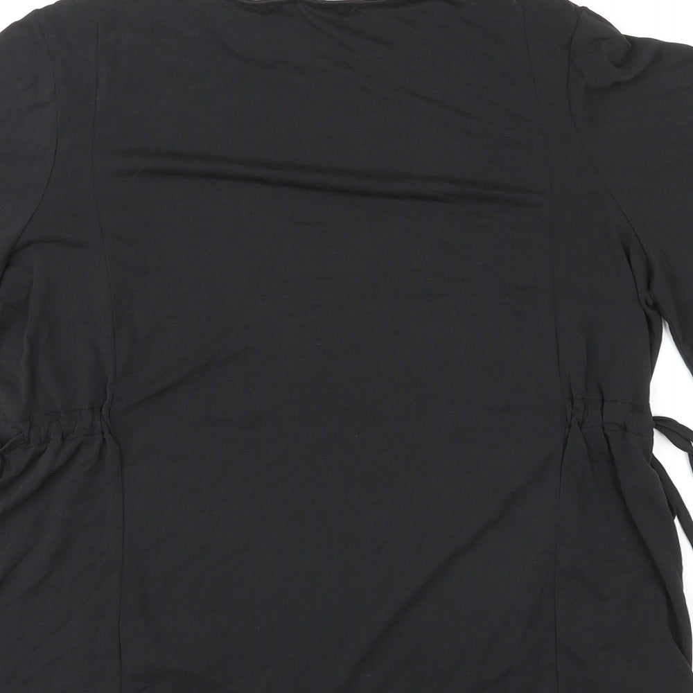 Womens UK Size 14 Very Black Basic T-Shirt