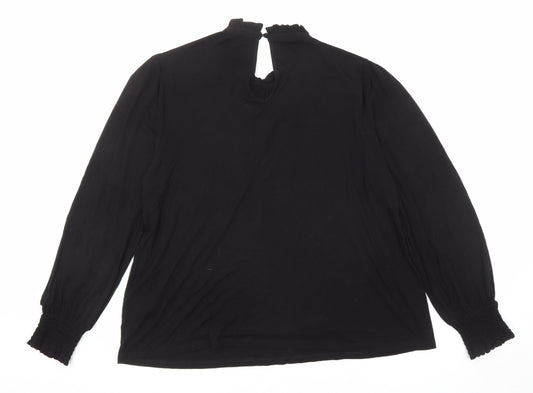 Womens UK Size XL Oasis Black Basic Blouse