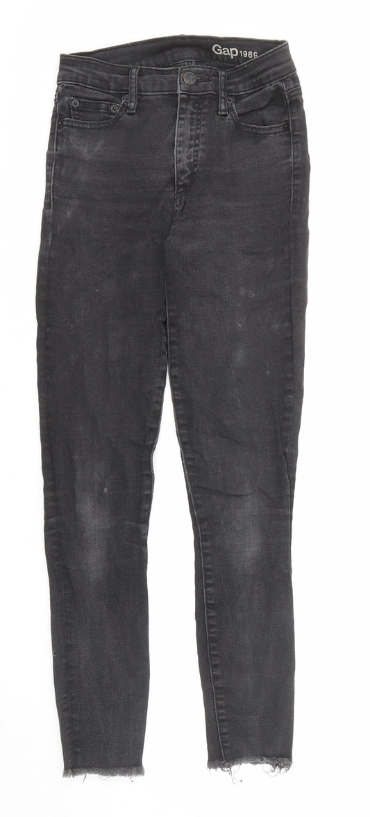 Womens UK Size 25 in Gap Regular Fit Skinny Black Jeans