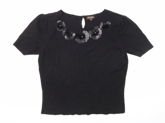 Womens UK Size 12 Phase Eight Black Pullover Jumper
