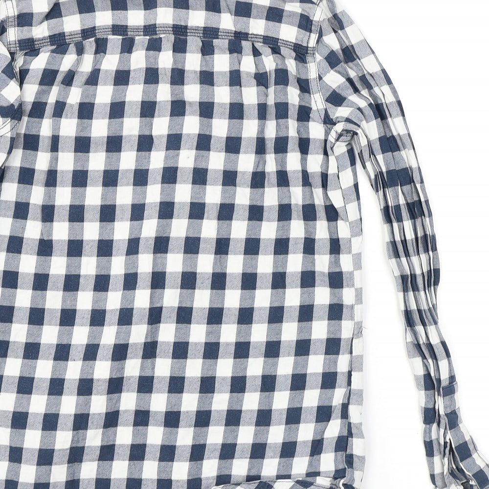 Womens UK Size 6 New Look Blue Basic Button-Up