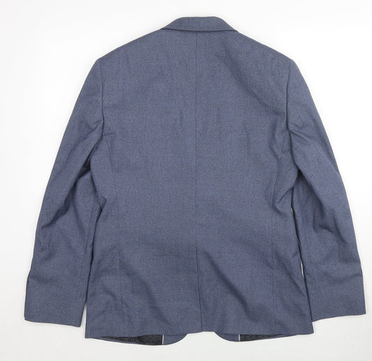 Mens UK Size 40 Burton Regular Blue Suit Jacket