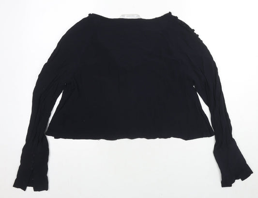 Womens UK Size M Zara Blue Basic Blouse