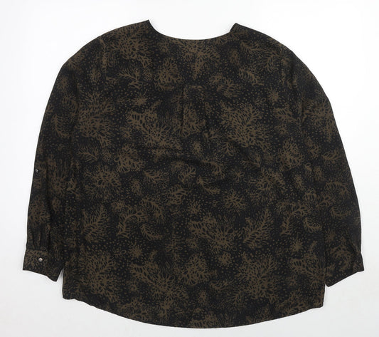 Womens UK Size One Size Yessica Black Basic Blouse