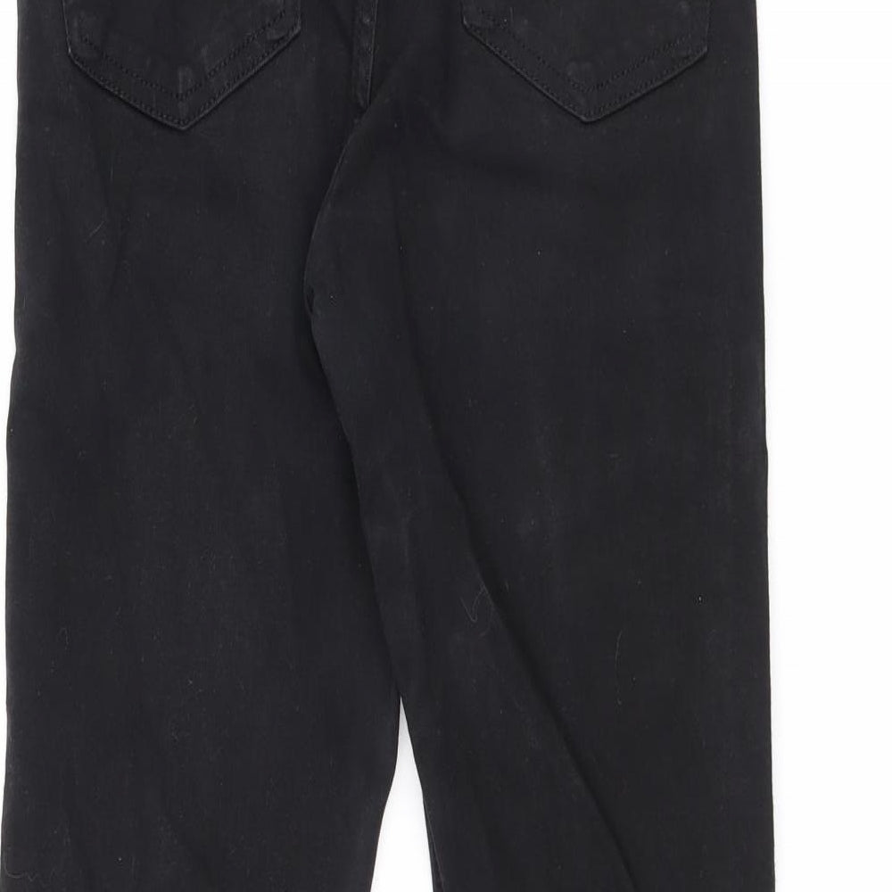Topshop Womens Black Cotton Skinny Jeans Size 28 in L32 in Regular Zip