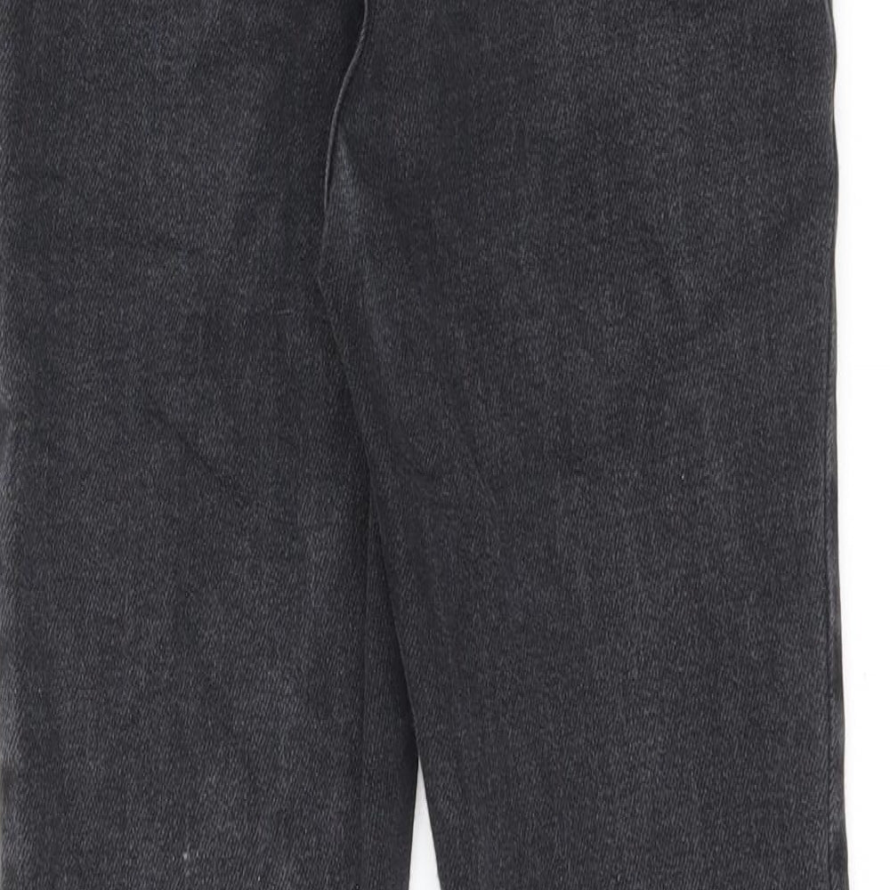 New Look Girls Grey Cotton Skinny Jeans Size 14 Years L26 in Regular Zip