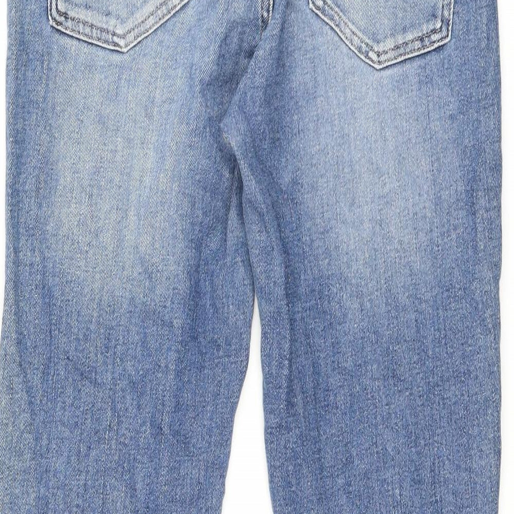7 For All Mankind Womens Blue Cotton Tapered Jeans Size 27 in L26.5 in Regular Zip