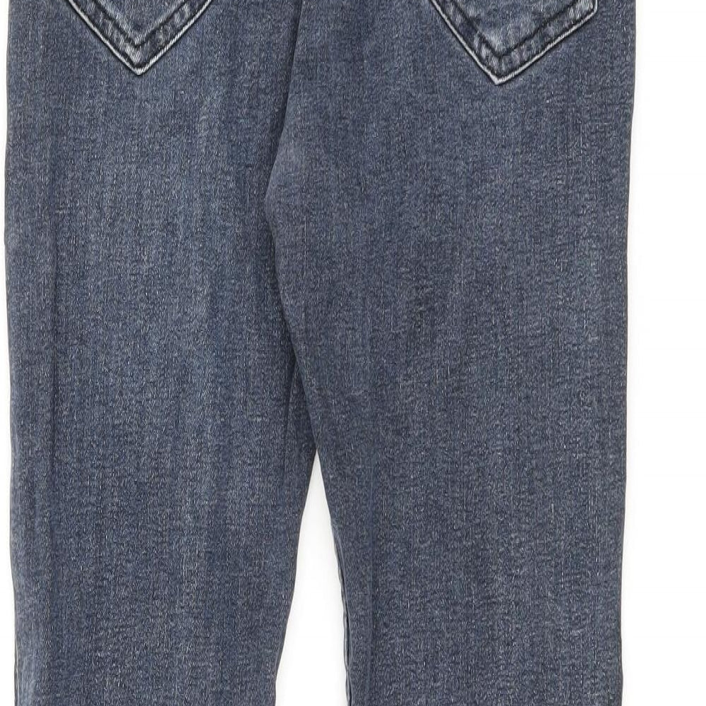 Zara Womens Blue Cotton Skinny Jeans Size 8 L28 in Regular Zip