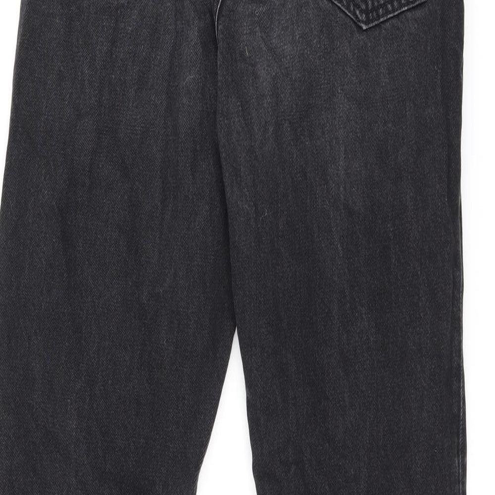 Womens UK Size 25 in Jack Wills Regular Fit Straight Black Jeans