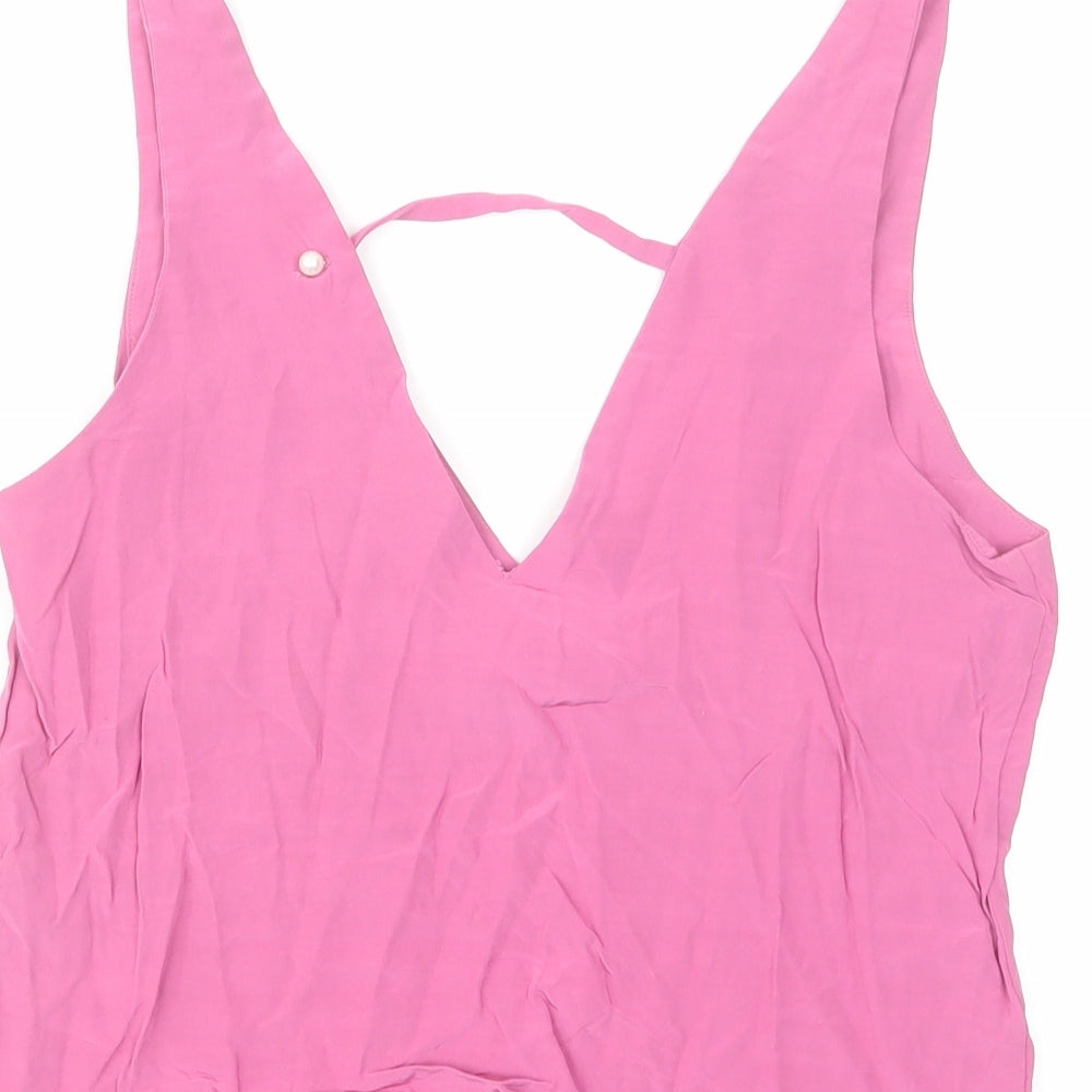 & Other Stories Womens Pink Viscose Camisole Blouse Size 6 V-Neck