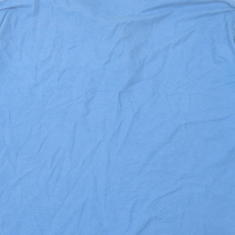 The Golf Co Mens Blue Cotton Polo Size XL Collared Button