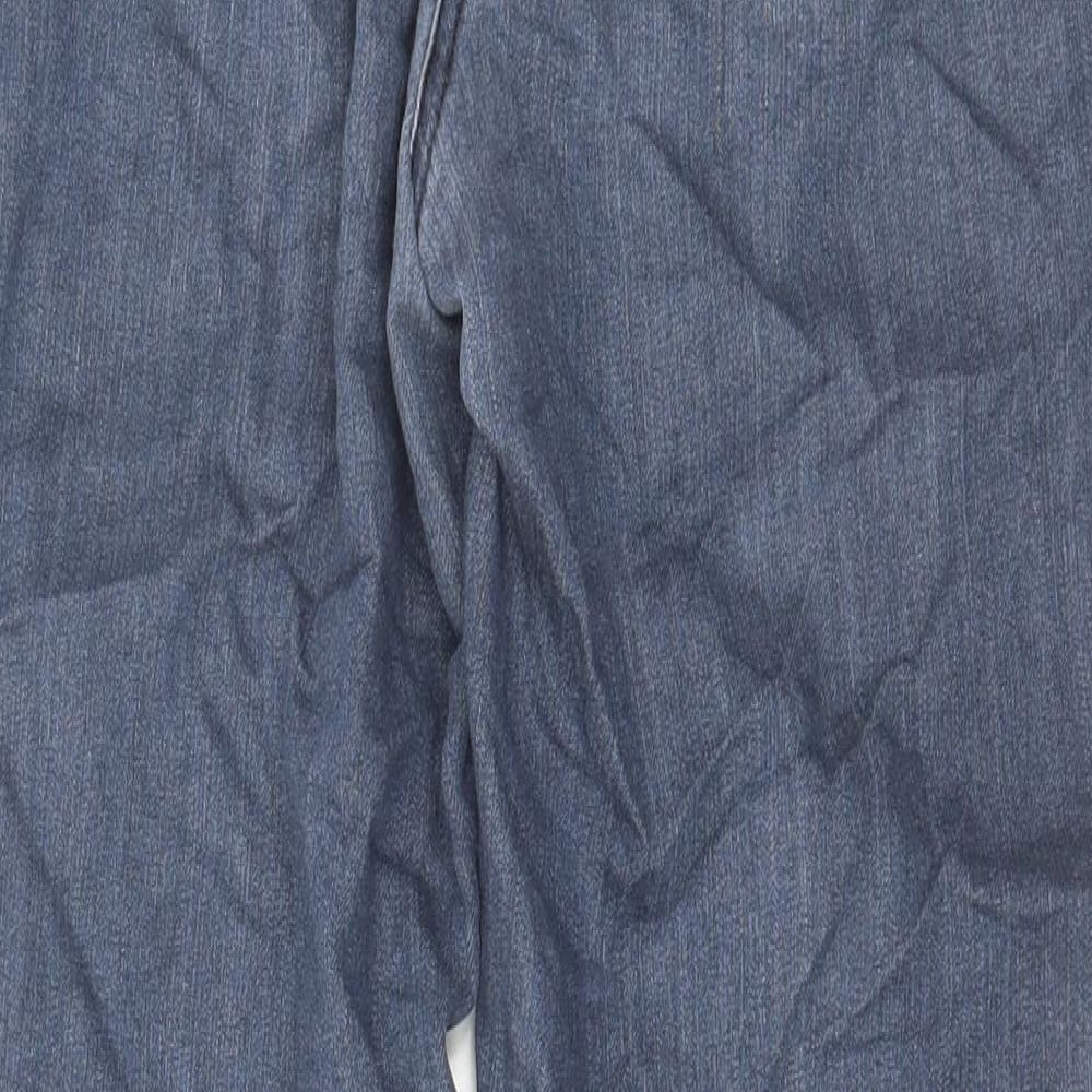 NEXT Womens Black Cotton Tapered Jeans Size 14 L29 in Regular Zip