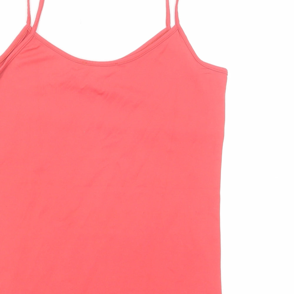 Womens UK Size M Zara Pink Basic Tank